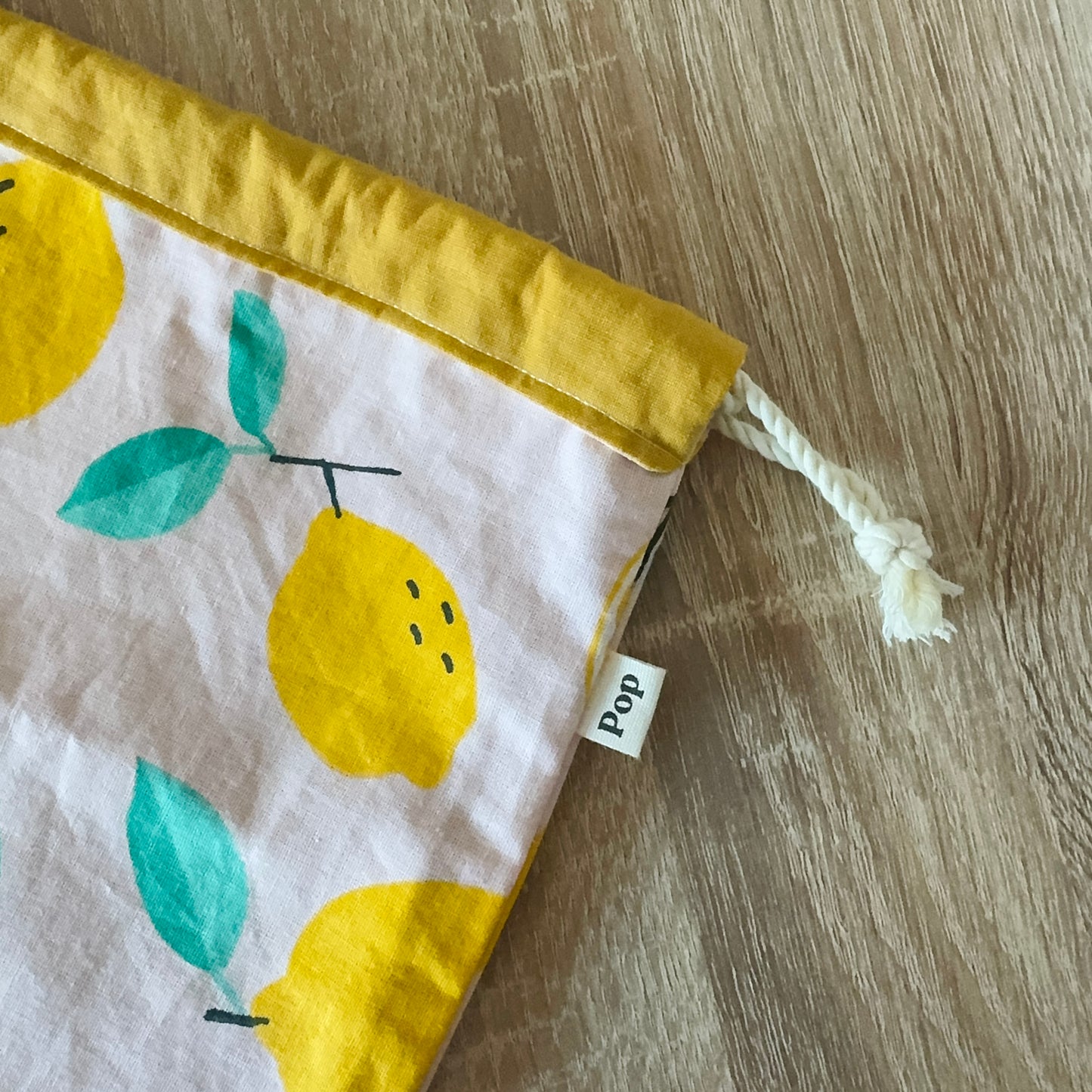 Sac pochon citron jaune (petit)