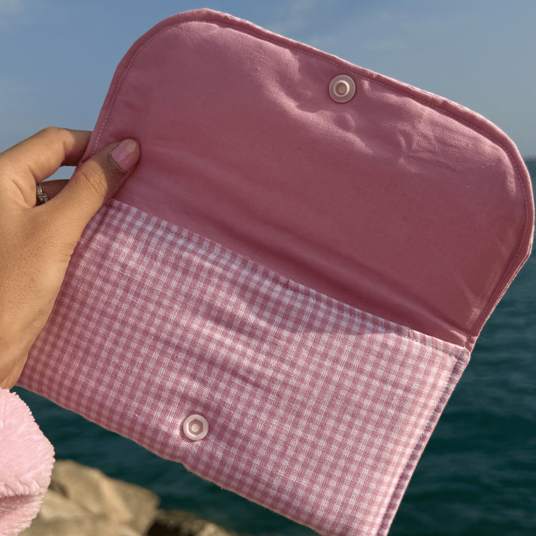 Étui lunettes rose