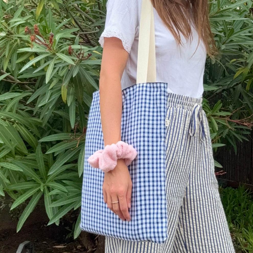 Sac vichy bleu