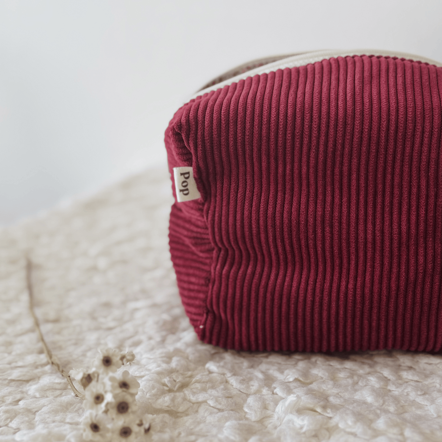 Trousse velours bordeaux