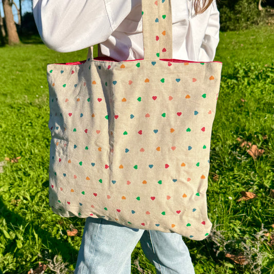 Grand totebag cœur