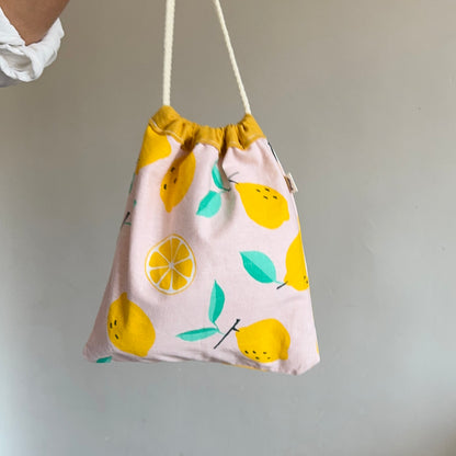 Sac pochon citron jaune (petit)