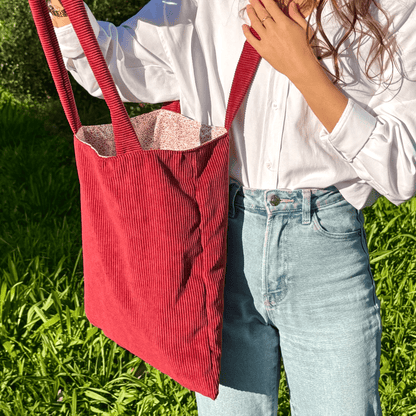 Sac velours bordeaux