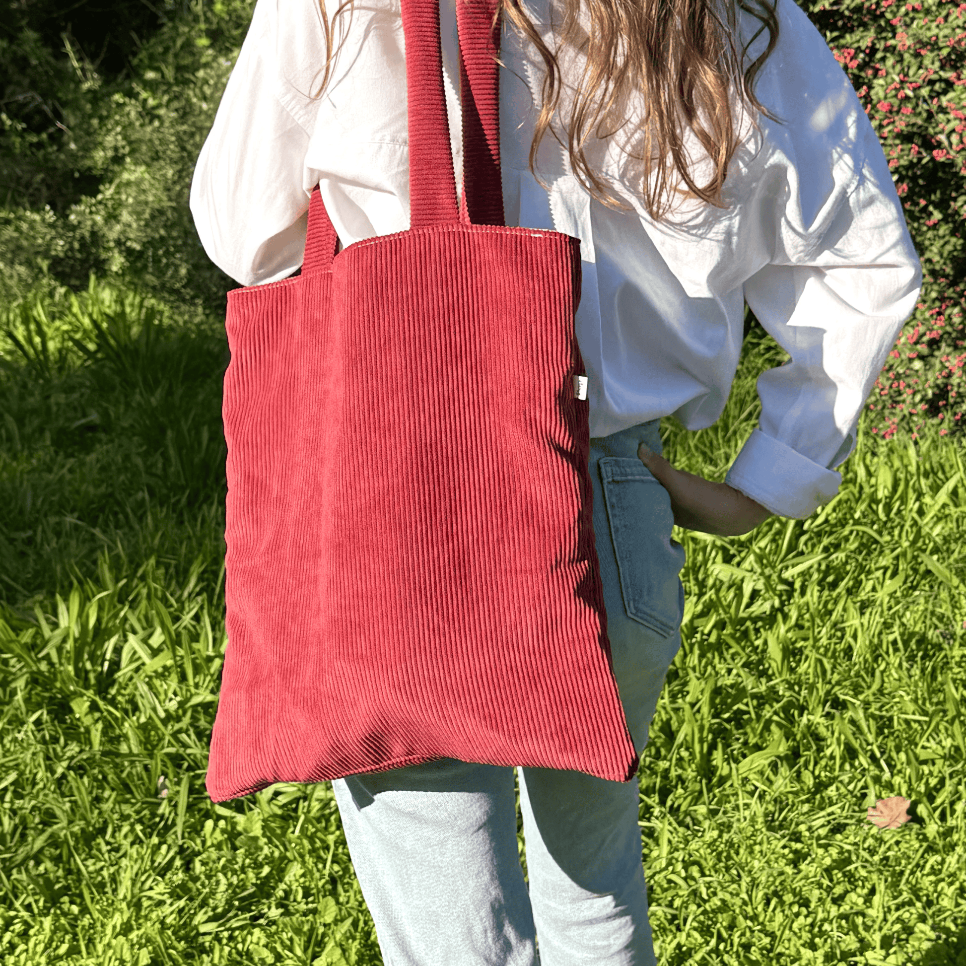 Sac velours bordeaux